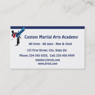 Custom Martial Arts Academy Visitekaartje