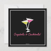 CUSTOM Martini Cocktail Birthday Party Invitation Kaart (Achterkant)