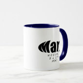 Custom "Mary" Beste Mama en Vriend, Zwart en Wit Mok (Voorkant rechts)