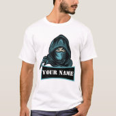 Custom Masked Ninja T-Shirt – Gepersonaliseerde Ma (Voorkant)