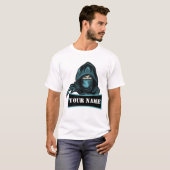 Custom Masked Ninja T-Shirt – Gepersonaliseerde Ma (Voorkant volledig)
