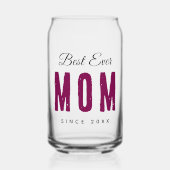 Custom Massage Best Ever Mom – Personalized Gift Blikvorm Glas (Voorkant)