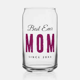 Custom Massage Best Ever Mom – Personalized Gift Blikvorm Glas