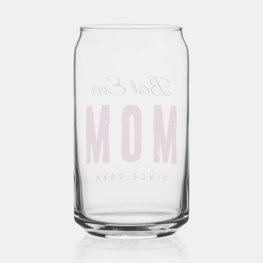 Custom Massage Best Ever Mom – Personalized Gift Blikvorm Glas (Achterkant)