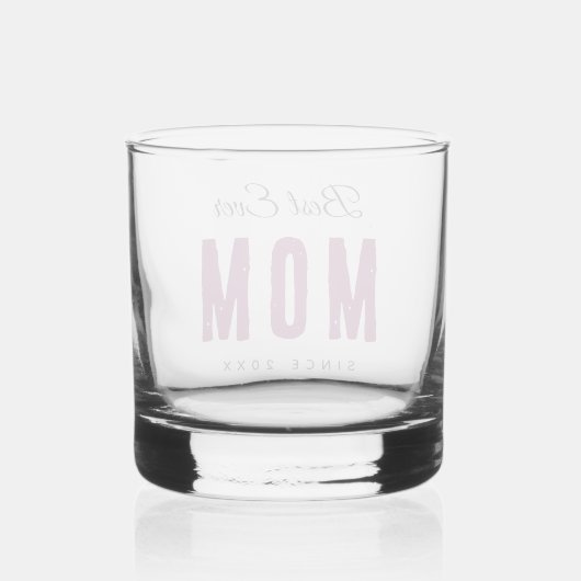 Custom Massage Best Ever Mom – Personalized Gift Whisky Glas (Achterkant)