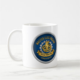 Custom Master Electrician Professional Badge Mug  Koffiemok