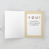 Custom Master's degree Congratulations card Kaart (Binnen)