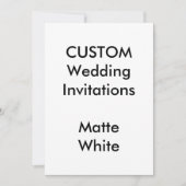 Custom MATTE WIT Bruiloft uitnodigingen 5 "x7" (Voorkant)