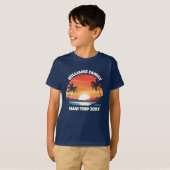 Custom Maui Trip Cool Sunrise Palm Tree Kinder T-shirt (Voorkant volledig)