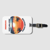 Custom Maui Trip Cool Sunrise Palmbomen Bagagelabel (Voorkant (horizontaal))