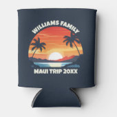 Custom Maui Trip Cool Sunrise Palmbomen Blikjeskoeler (Voorkant)