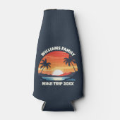 Custom Maui Trip Cool Sunrise Palmbomen Flesjeskoeler (Voorkant)