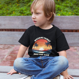 Custom Maui Trip Cool Sunrise Palmbomen Kinder Shirts
