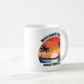 Custom Maui Trip Cool Sunrise Palmbomen Koffiemok (Voorkant rechts)