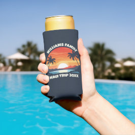 Custom Maui Trip Cool Sunrise Palmbomen Seltzer Blikjeskoeler