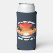 Custom Maui Trip Cool Sunrise Palmbomen Seltzer Blikjeskoeler (Seltzer Voorkant)