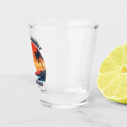Custom Maui Trip Cool Sunrise Palmbomen Shot Glas (Rechts)