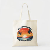 Custom Maui Trip Cool Sunrise Palmbomen Tote Bag (Voorkant)