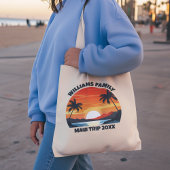 Custom Maui Trip Cool Sunrise Palmbomen Tote Bag