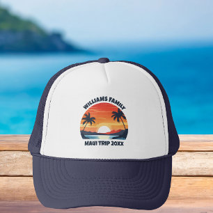 Custom Maui Trip Cool Sunrise Palmbomen Trucker Pet