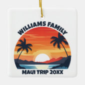 Custom Maui Trip Cool Sunrise Souvenir Kerstmis Keramisch Ornament (Voorkant)