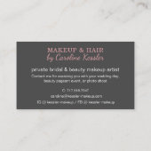 Custom Mauve Taupe Blush Pink Makeup Artist Visitekaartje (Achterkant)