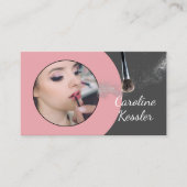 Custom Mauve Taupe Blush Pink Makeup Artist Visitekaartje (Voorkant)