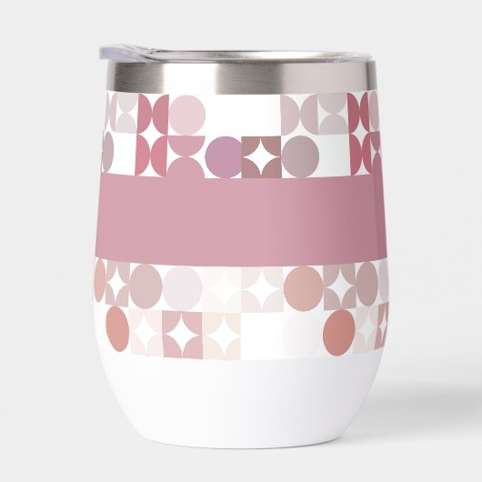 Custom Mauve Taupe Peach Blush Roze Art Patroon (Rechts)