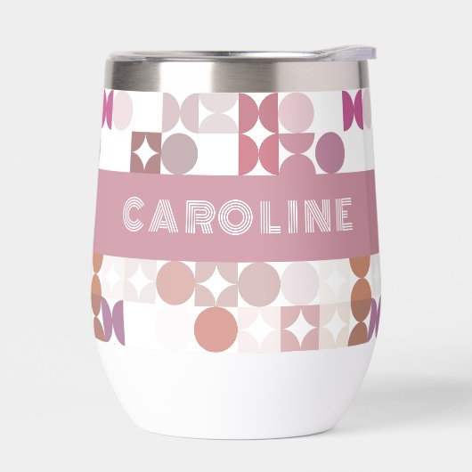 Custom Mauve Taupe Peach Blush Roze Art Patroon (Links)