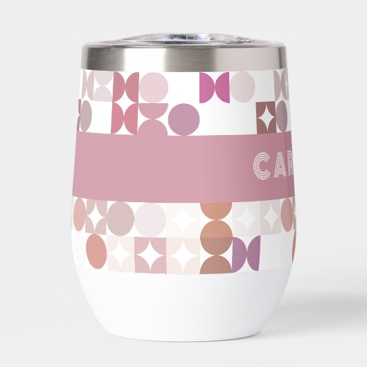 Custom Mauve Taupe Peach Blush Roze Art Patroon (Voorkant)