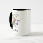 Custom May Birth Flower - Personalized Name Mok (Voorkant links)