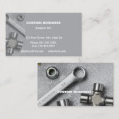 Custom Mechanic Machinery Engineering Automotive Visitekaartje (Voorkant / Achterkant)