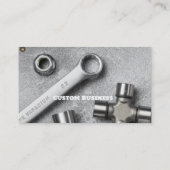 Custom Mechanic Machinery Engineering Automotive Visitekaartje (Achterkant)