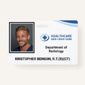 Custom Medical Hospital Employee Photo ID Badge (Voorkant)