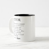 Custom Medical Professional Gift Doctor Definition Tweekleurige Koffiemok (Voorkant links)