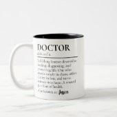 Custom Medical Professional Gift Doctor Definition Tweekleurige Koffiemok (Links)