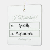 Custom Medical Residency Match Day Keepsake Keramisch Ornament (Links)