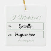 Custom Medical Residency Match Day Keepsake Keramisch Ornament (Voorkant)