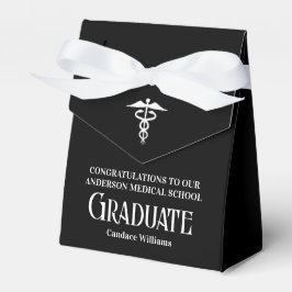 Custom Medical School Black White Graduation Party Bedankdoosjes