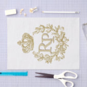 Custom Medieval Royal Gold Crown and Wreate Tissuepapier (Craft)