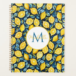 Custom Mediterranean Lemon Pattern Planner
