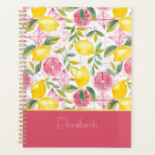 Custom Mediterranean Lemon Pattern Planner (Voorkant)