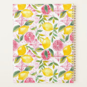Custom Mediterranean Lemon Pattern Planner (Achterkant)