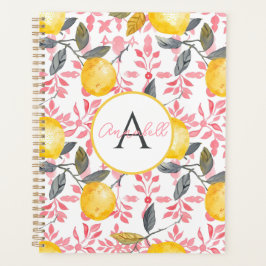 Custom Mediterranean Lemon Pattern Planner