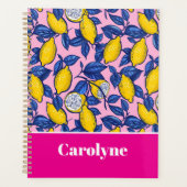 Custom Mediterranean Lemon Pattern Planner (Voorkant)