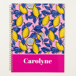 Custom Mediterranean Lemon Pattern Planner