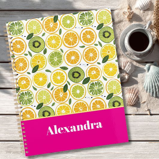 Custom Mediterranean Lemon Pattern Planner