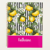 Custom Mediterranean Lemon Pattern Planner (Voorkant)
