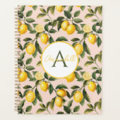 Custom Mediterranean Lemon Pattern Planner (Voorkant)