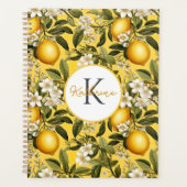 Custom Mediterranean Lemon Pattern Planner (Voorkant)
